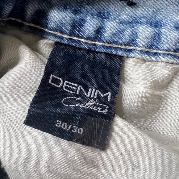 DENIM CULTURE Men's Distressed Blue Jeans Size 30/30 - Picture 6 of 11